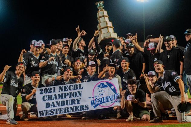 Danbury Westerners celebrate the team's first NECBL Championship