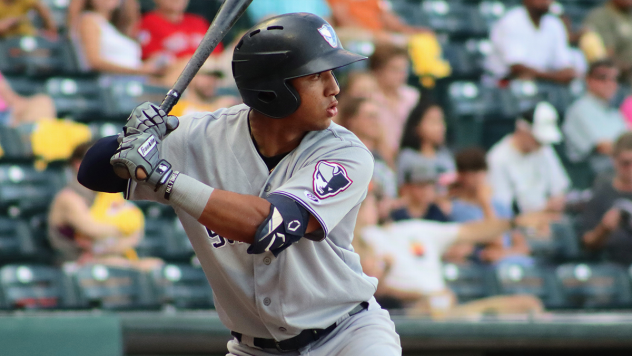 Oswald Peraza of the Somerset Patriots