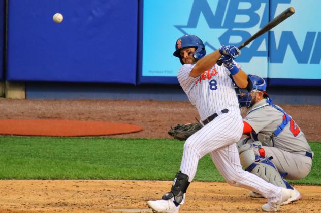 David Thompson reached base three times, stole a base, and scored a run for the Syracuse Mets