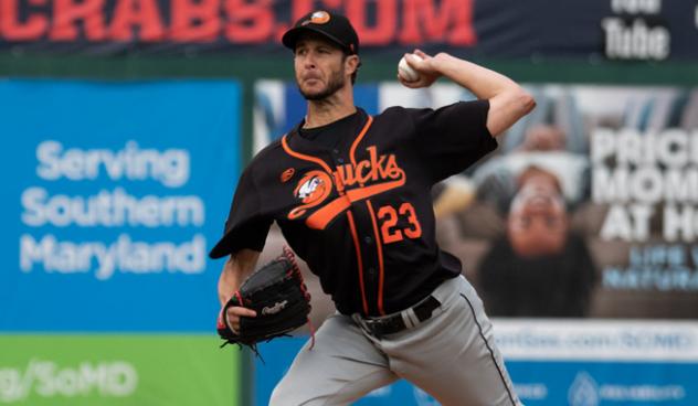 Long Island Ducks pitcher Darin Downs