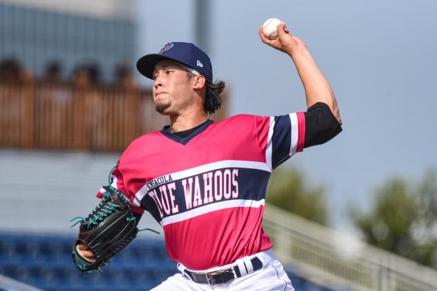 Pensacola Blue Wahoos pitcher Antonio Velez