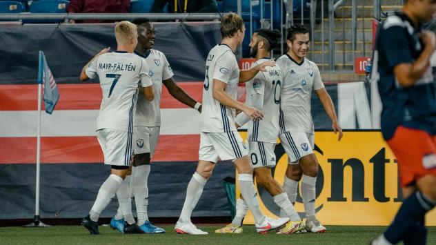 South Georgia Tormenta FC reacts after Azaad Liadi's goal
