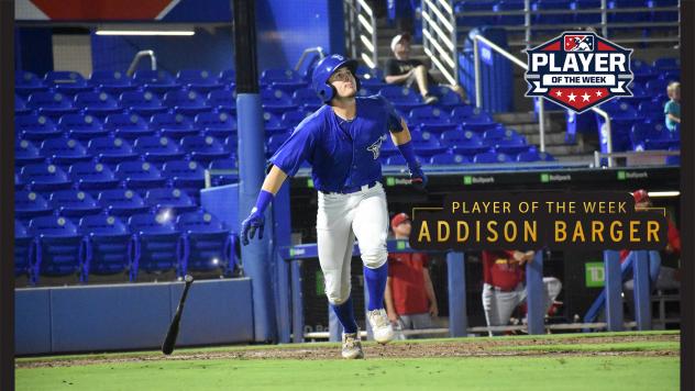 Addison Barger of the Dunedin Blue Jays