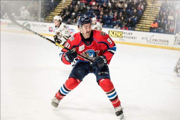 Forward Patrick Bajkov with the Springfield Thunderbirds
