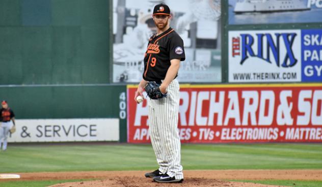 Long Island Ducks pitcher Scott Harkin