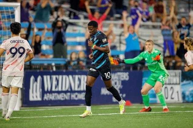 Colorado Springs Switchbacks FC forward Hadji Berry vs. Real Monarchs SLC