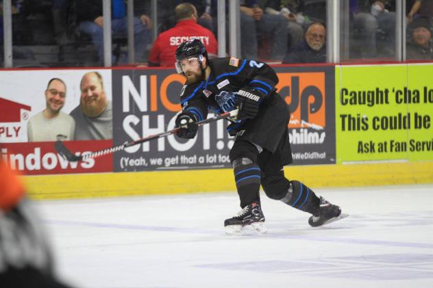 Defenseman Ben Boukal with the Quad City Storm