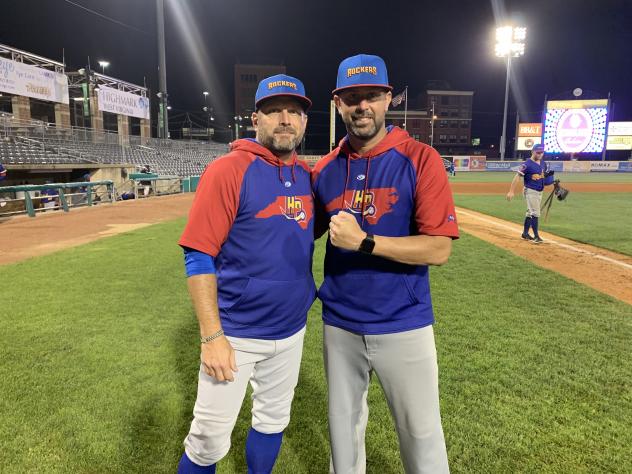 High Point Rockers manager Jamie Keefe (left) and assistant coach Billy Horn