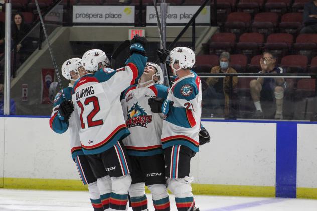 Kelowna Rockets celebrate a goal