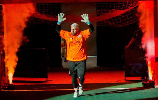 Hugo Silva enters the field for the Florida Tropics
