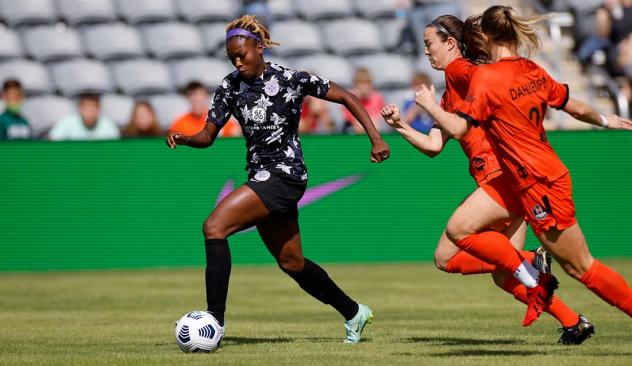 Racing Louisville FC forward Cheyna Matthews vs. the Houston Dash