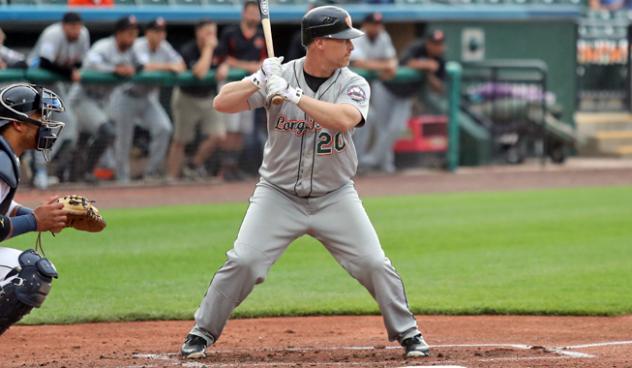 Lew Ford at bat for the Long Island Ducks