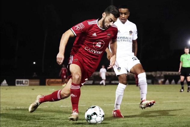 Phoenix Rising FC with possession against LA Galaxy II