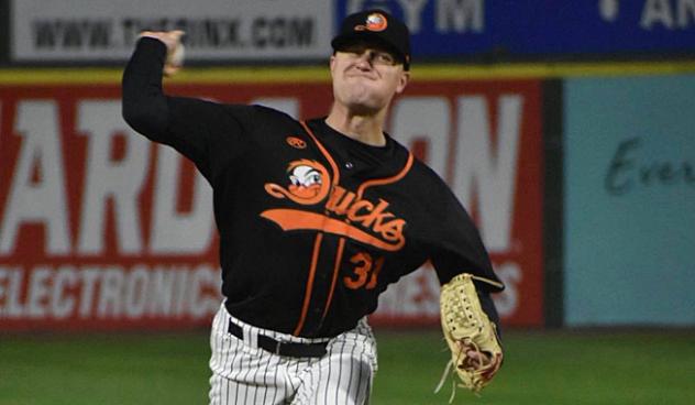 Long Island Ducks pitcher Brendan Feldmann