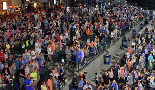 The crowd at Fairfield Properties Ballpark, home of the Long Island Ducks
