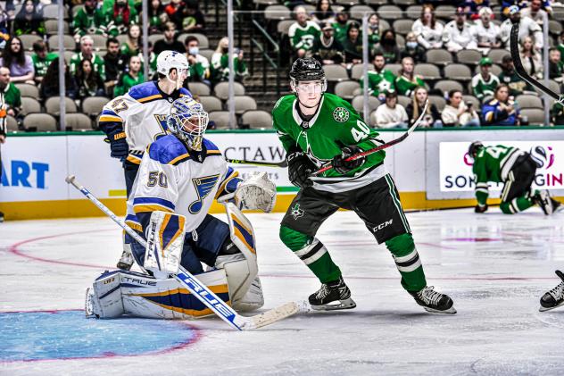 Jacob Peterson with the Dallas Stars