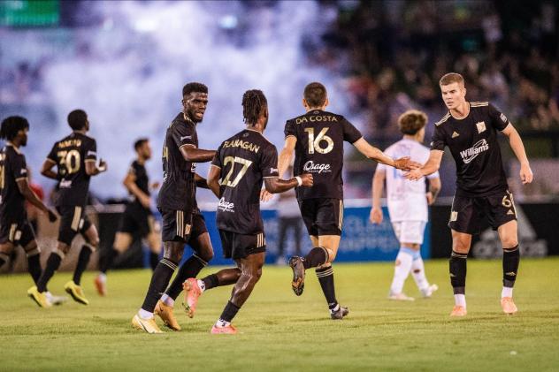 FC Tulsa celebrate a goal