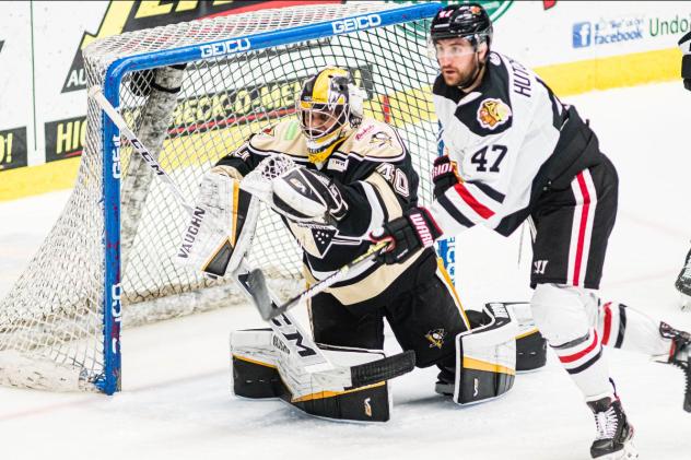 Forward Nick Hutchison with the Adirondack Thunder