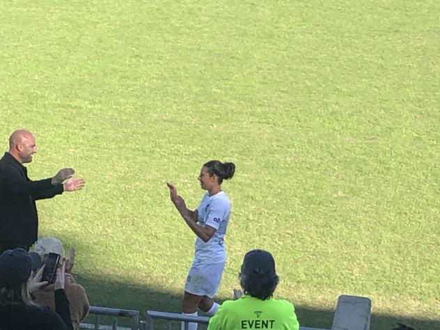 Carli Lloyd of NJ/NY Gotham FC leaves the pitch