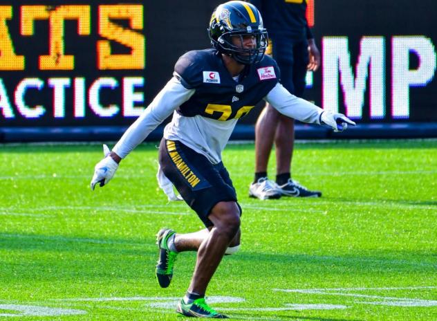 Hamilton Tiger-Cats defensive back Adonis Davis