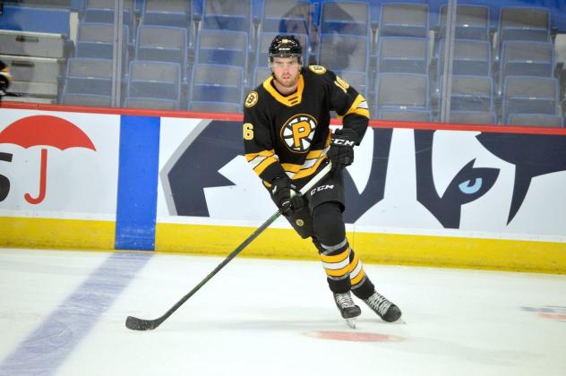 Forward Justin Brazeau with the Providence Bruins