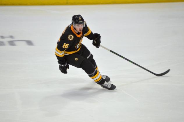 Forward Justin Brazeau with the Providence Bruins