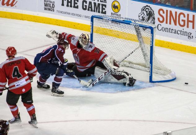 Rapid City Rush goaltender David Tendeck