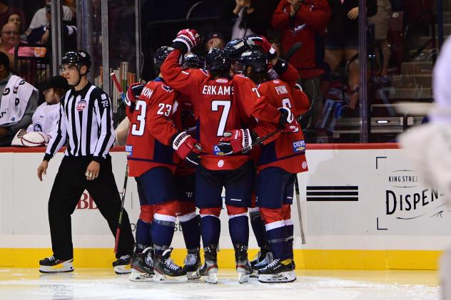 South Carolina Stingrays celebrate a goal