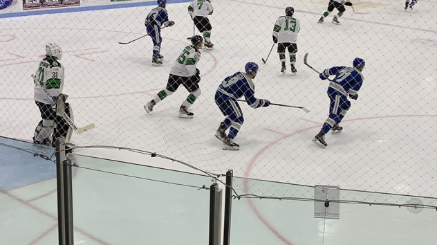 Binghamton Black Bears skate against the Watertown Wolves