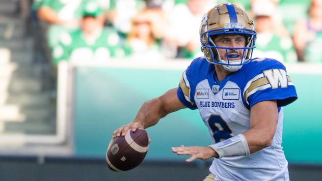 Winnipeg Blue Bombers quarterback Zach Collaros