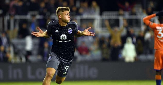Louisville City FC forward Jorge Gonzalez