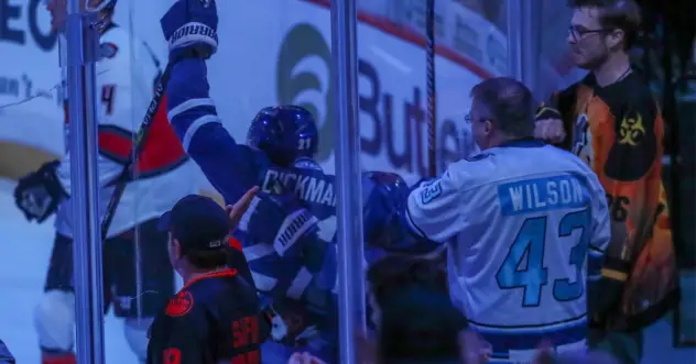 Wichita Thunder celebrate a goal