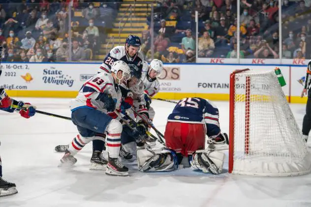 Springfield Thunderbirds crash the Hartford Wolf Pack net