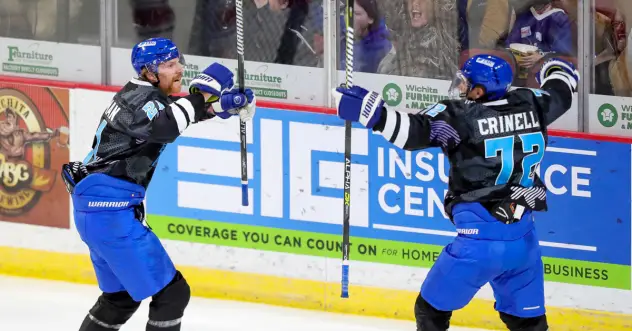 Wichita Thunder celebrate a goal