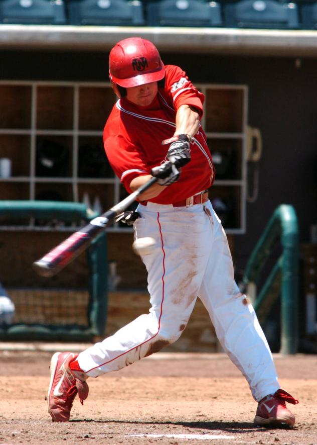 Jordan Pacheco at bat for the University of New Mexico