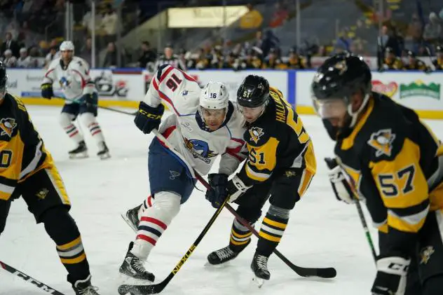 Springfield Thunderbirds center Dakota Joshua vs. the Wilkes-Barre/Scranton Penguins