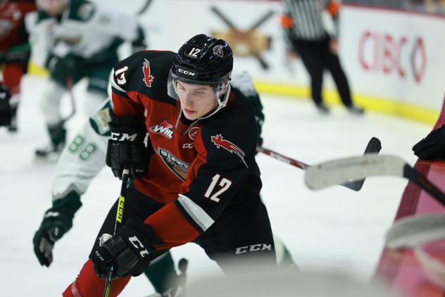 Vancouver Giants right wing Adam Hall vs. the Everett Silvertips