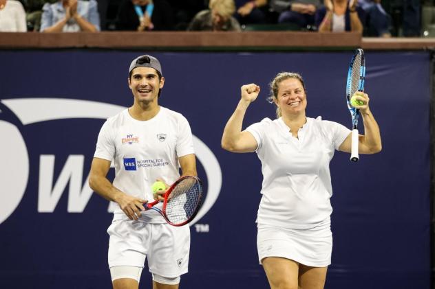 Kim Clijsters of the New York Empire celebrates