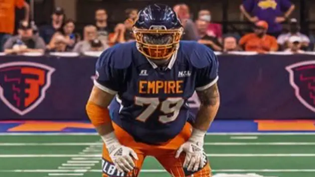 Offensive lineman Brackin Smith with the Albany Empire