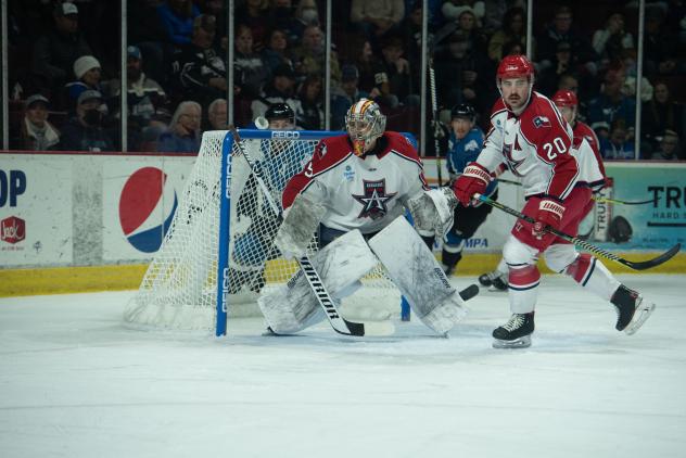 Allen Americans goaltender Hayden Lavigne