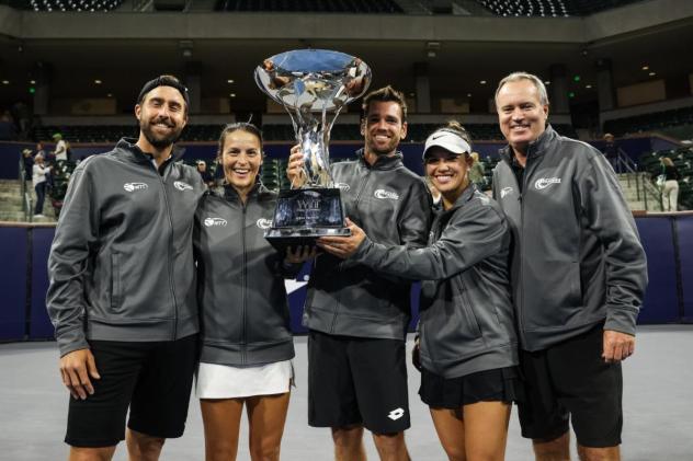 Orange County Breakers after their 2021 World TeamTennis championship win