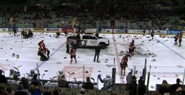 Red Deer Rebels Toque and Teddy Bear Toss