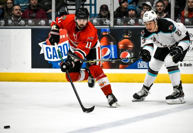 Defenseman Charlie Pelnik with the Carolina Thunderbirds