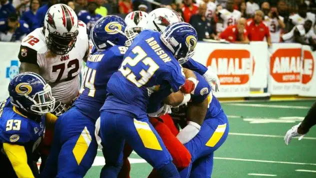 Defensive back Nick Addison with the Tampa Bay Storm