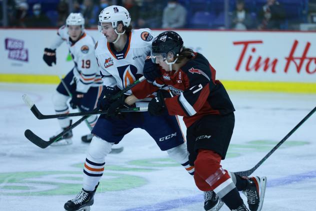 Vancouver Giants centre Kaden Kohle vs. the Kamloops Blazers