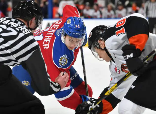 Medicine Hat Tigers face off with the Edmonton Oil Kings