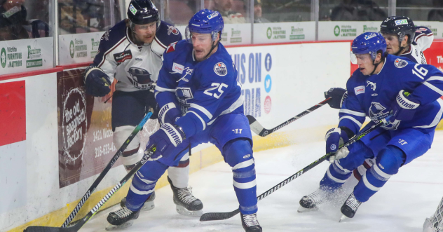 Wichita Thunder forward Logan Fredericks vs. the Tulsa Oilers