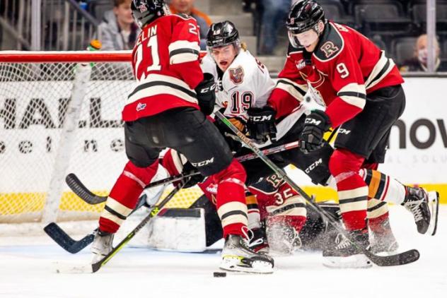 Red Deer Rebels battle the Calgary Hitmen