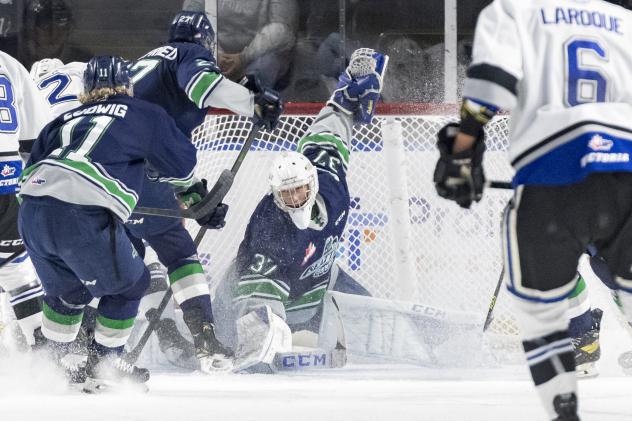 Goaltender Connor Martin with the Seattle Thunderbirds