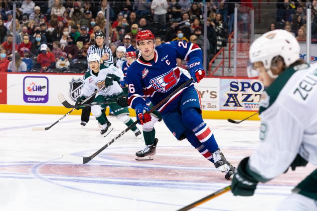 Forward Jack Finley with the Spokane Chiefs